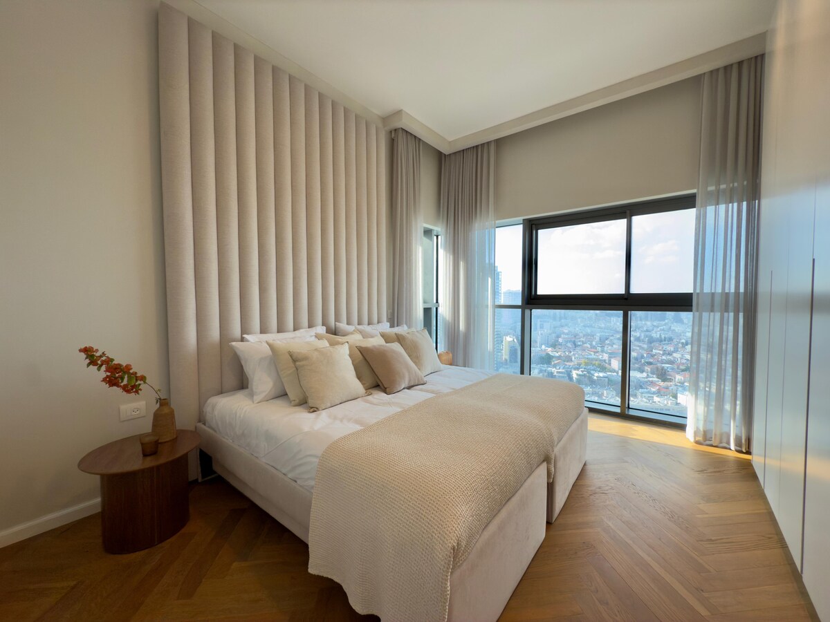 Bedroom two · city-facing windows